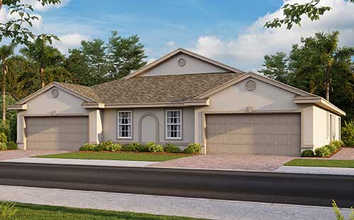 D.R. Horton Carrington Twin Villa Model Floorplan at West Port in Port Charlotte FL